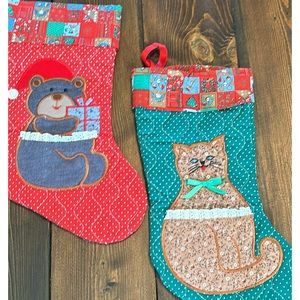 2 vintage Christmas stockings